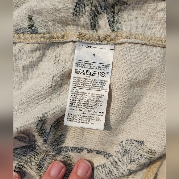 Tropical Print Button-Down Dress Old Navy - Picture 3 of 4